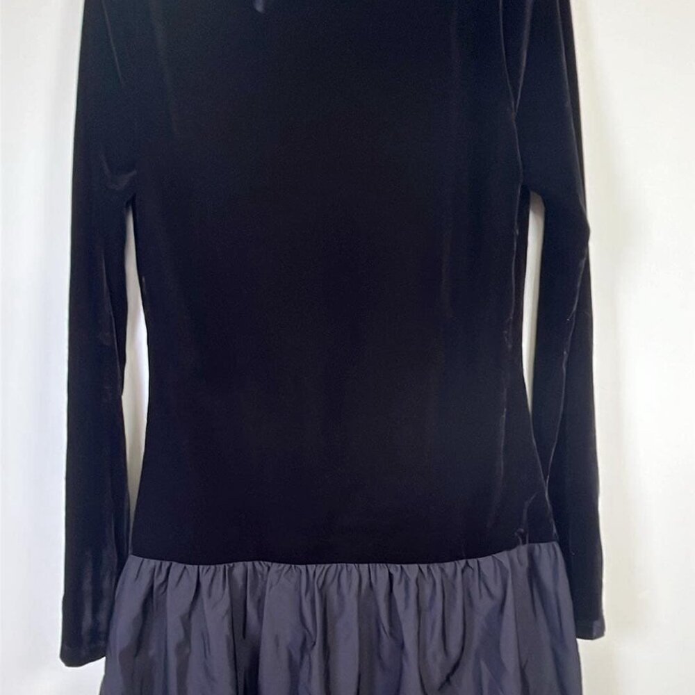 WAYF Black Velvet Mini Dress SZ M Clubwear Going Out Whimsy Goth Sorority Sister